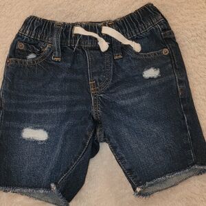 GAP Dark Blue Denim Drawstring Shorts